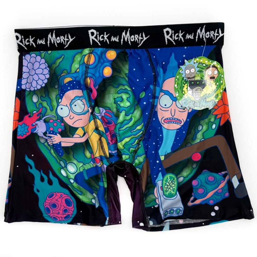 Rick and Morty Boxer Briefs Mens Large Underwear Cartoon Funny Gift Adult Swim